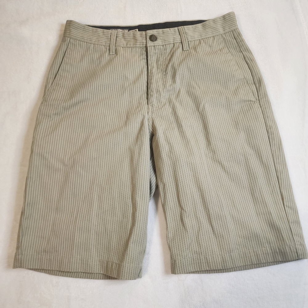 Volcom Frickin Stripe Chino Pinstripe Shorts Y2K Vintage Skater Style Mens 30